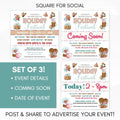 editable winter festival poster social media templates